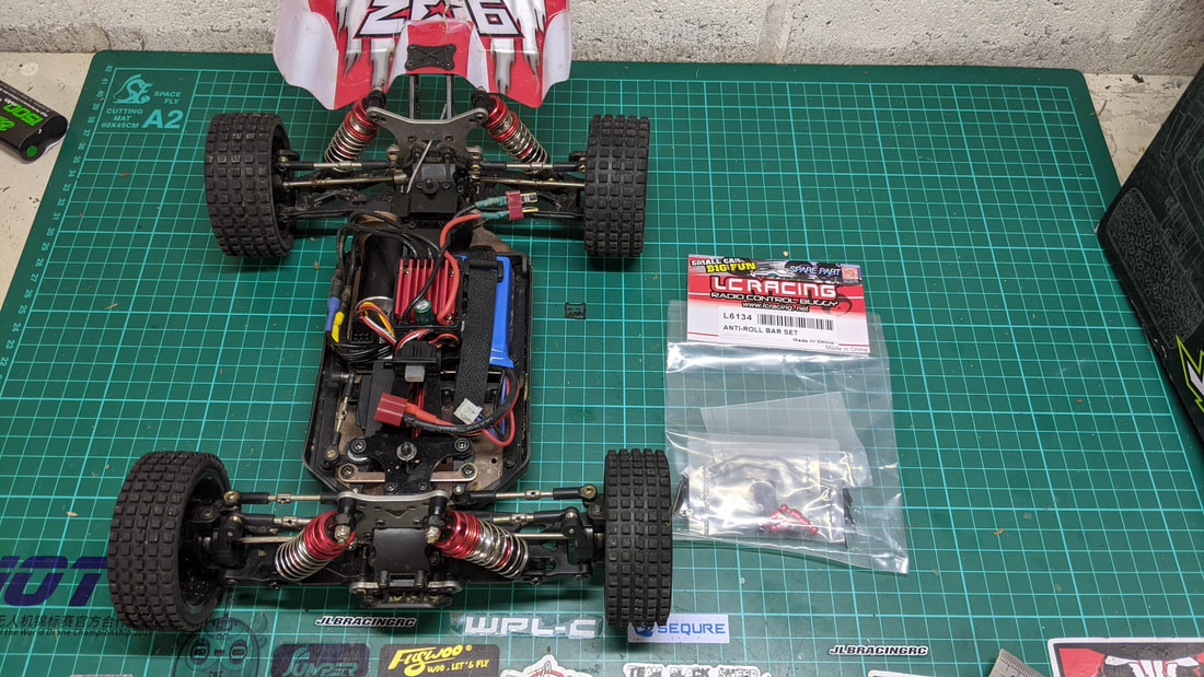 Комплект стабілізаторів LC Racing L6134 з кількома варіантами жорсткості